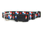 Dog Collar with Panama Hearts Pattern | I Love Panama