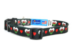 Dog Collar with Wales Hearts Pattern | I Love Wales