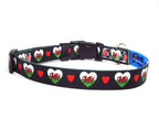Dog Collar with Wales Hearts Pattern | I Love Wales