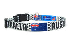 Australia Dog Collar for Soccer Fans  | Quick Release or Martingale Style