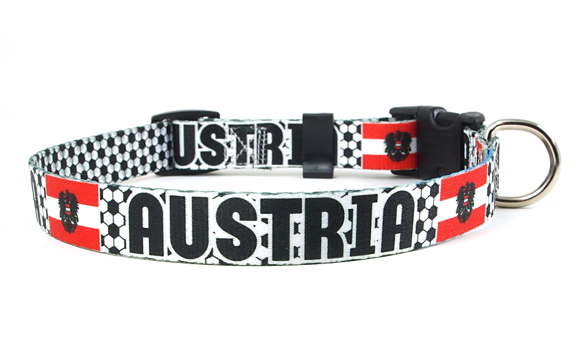Austria Dog Collar for Soccer Fans  | Quick Release or Martingale Style