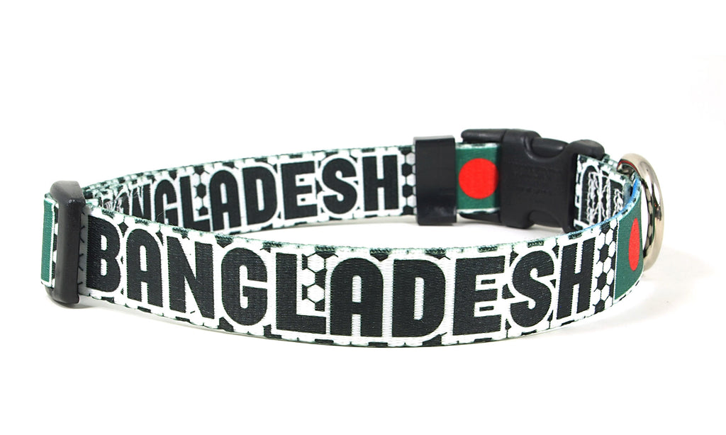 Bangladesh Dog Collar for Soccer Fans  | Quick Release or Martingale Style
