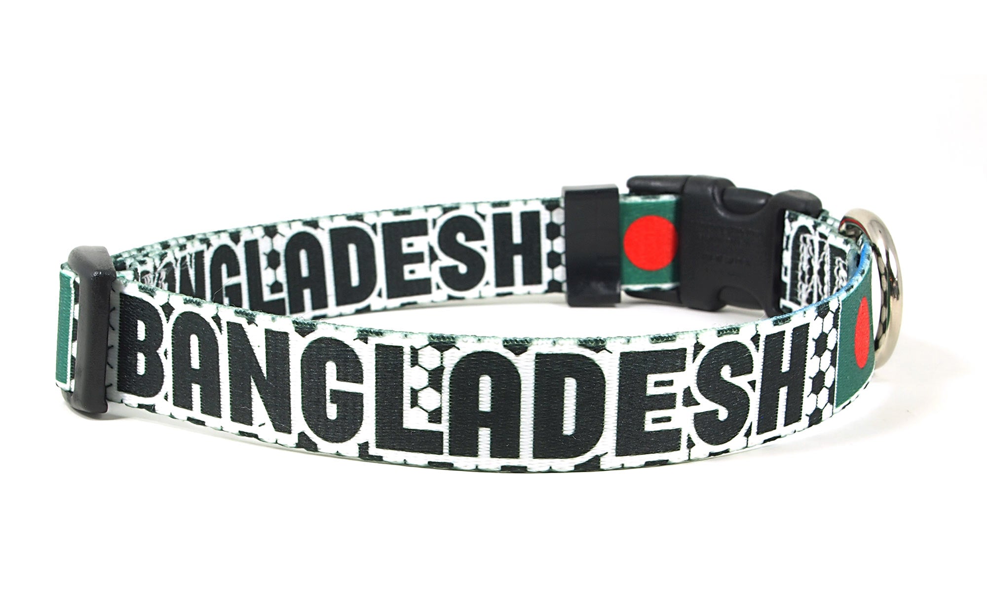 Bangladesh Dog Collar for Soccer Fans  | Quick Release or Martingale Style