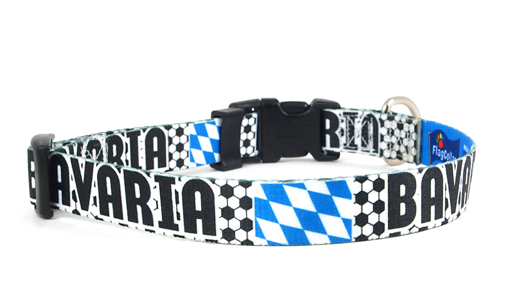 Bavaria Dog Collar for Soccer Fans  | Quick Release or Martingale Style