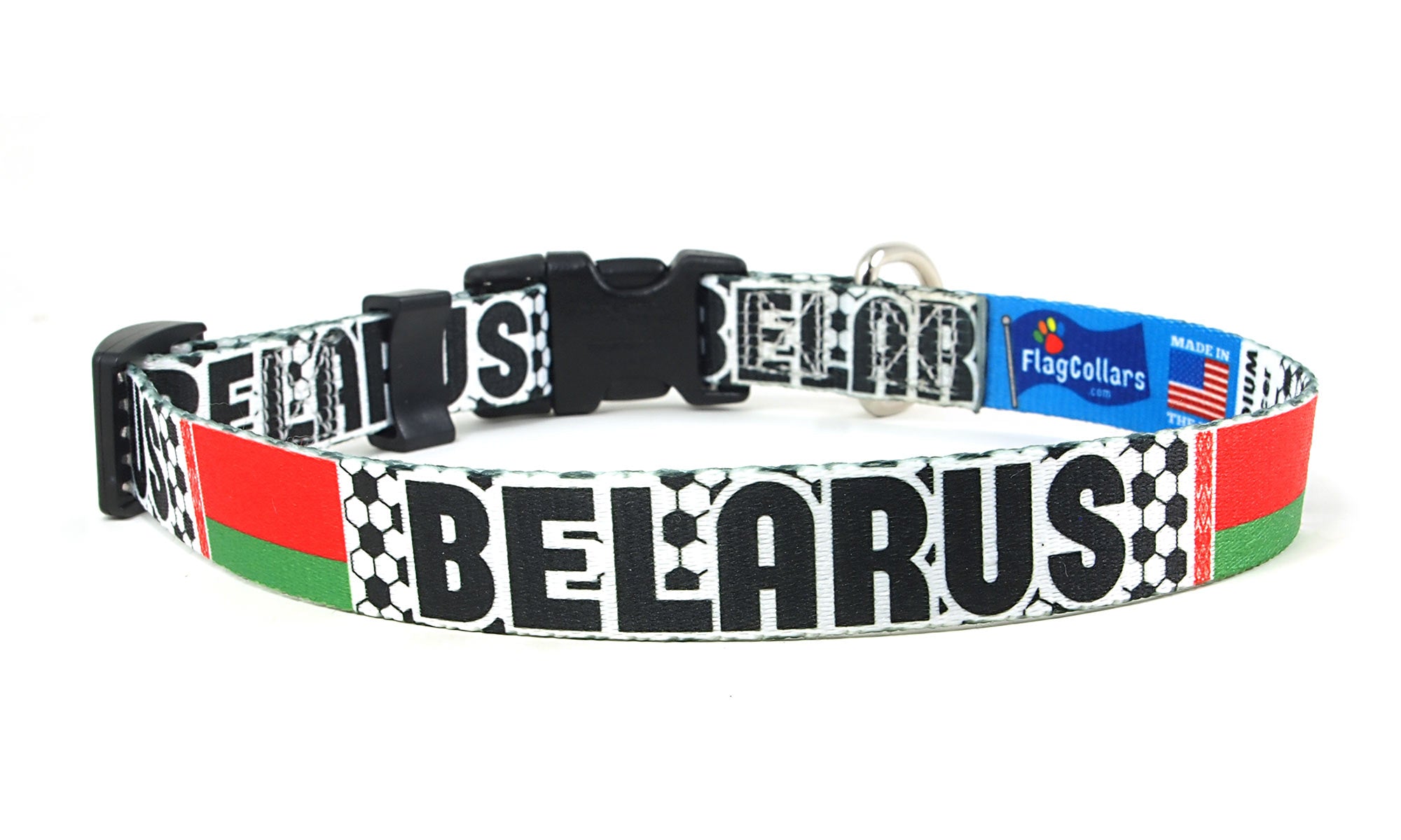 Belarus Dog Collar for Soccer Fans  | Quick Release or Martingale Style