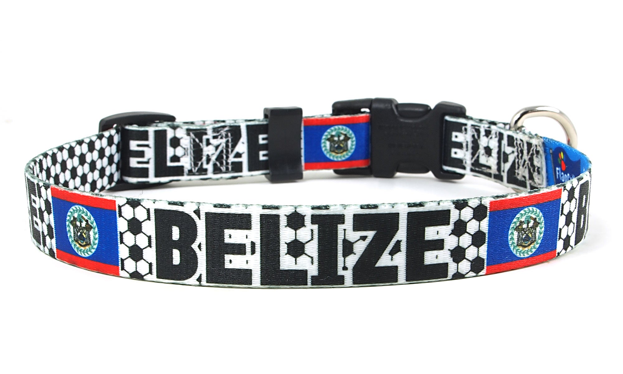 Belize Dog Collar for Soccer Fans  | Quick Release or Martingale Style