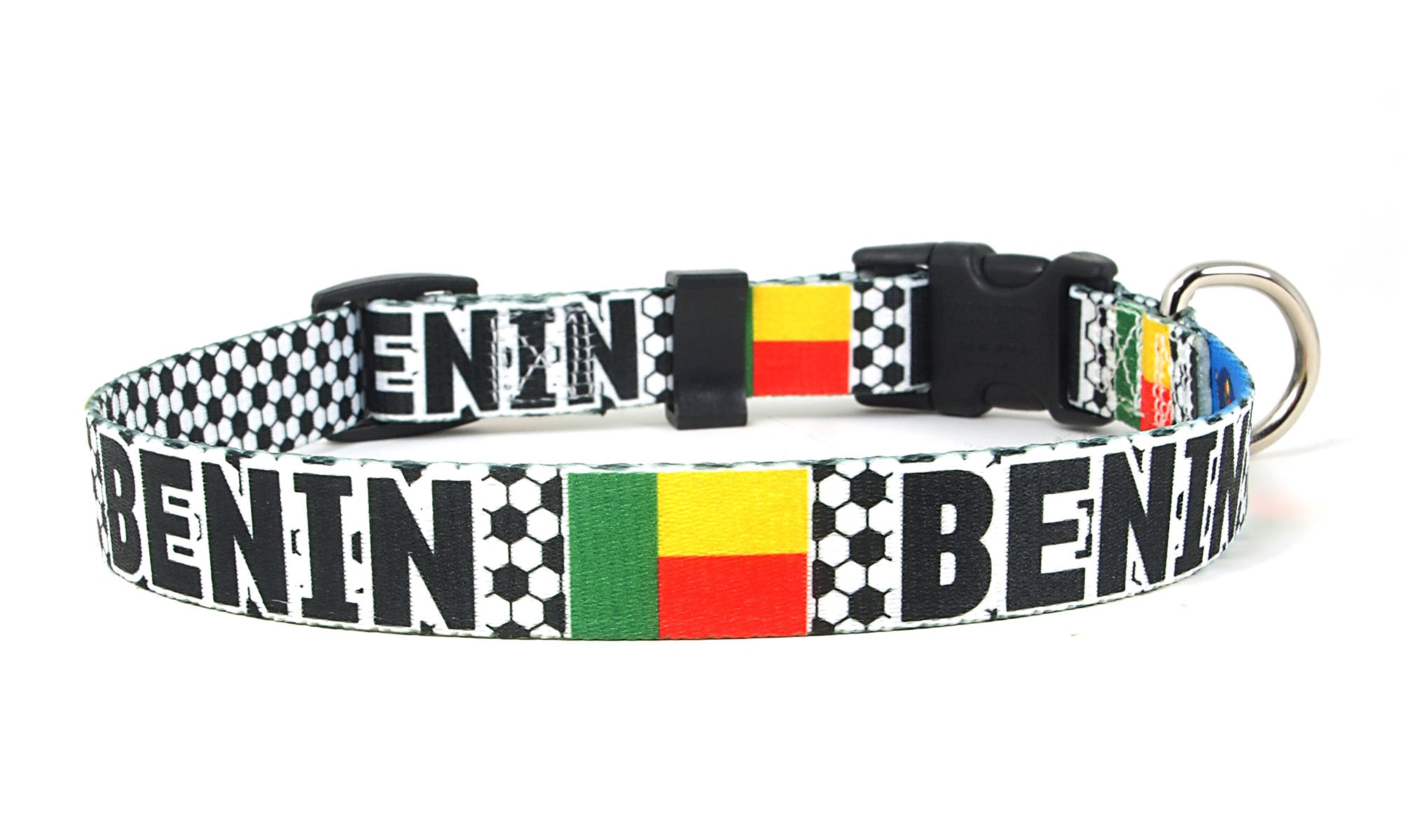Benin Dog Collar for Soccer Fans  | Quick Release or Martingale Style