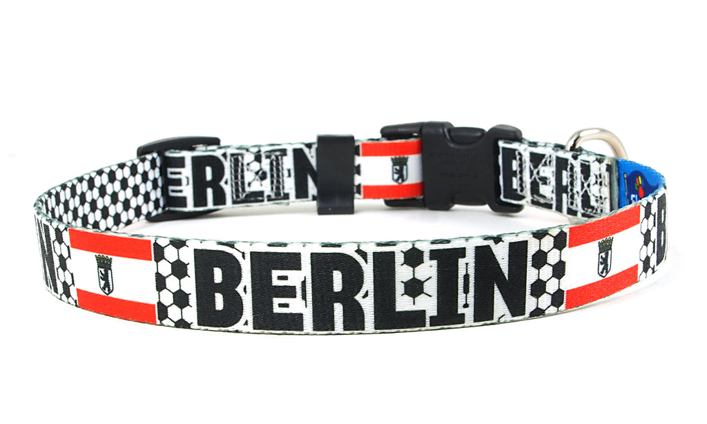 Berlin Dog Collar for Soccer Fans  | Quick Release or Martingale Style