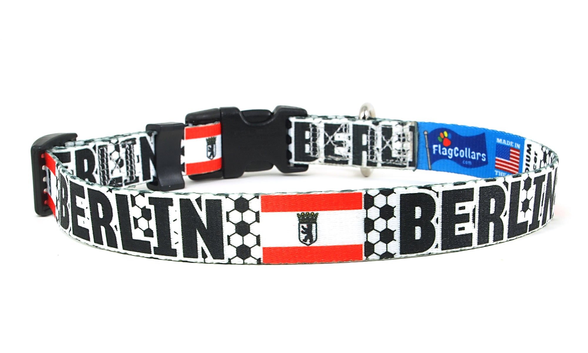Berlin Dog Collar for Soccer Fans  | Quick Release or Martingale Style