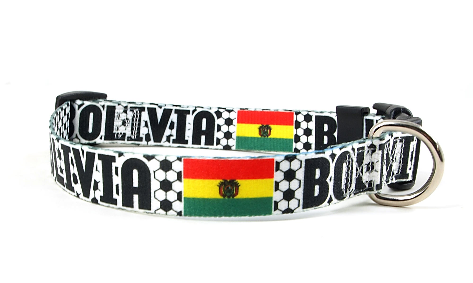 Bolivia Dog Collar for Soccer Fans  | Quick Release or Martingale Style