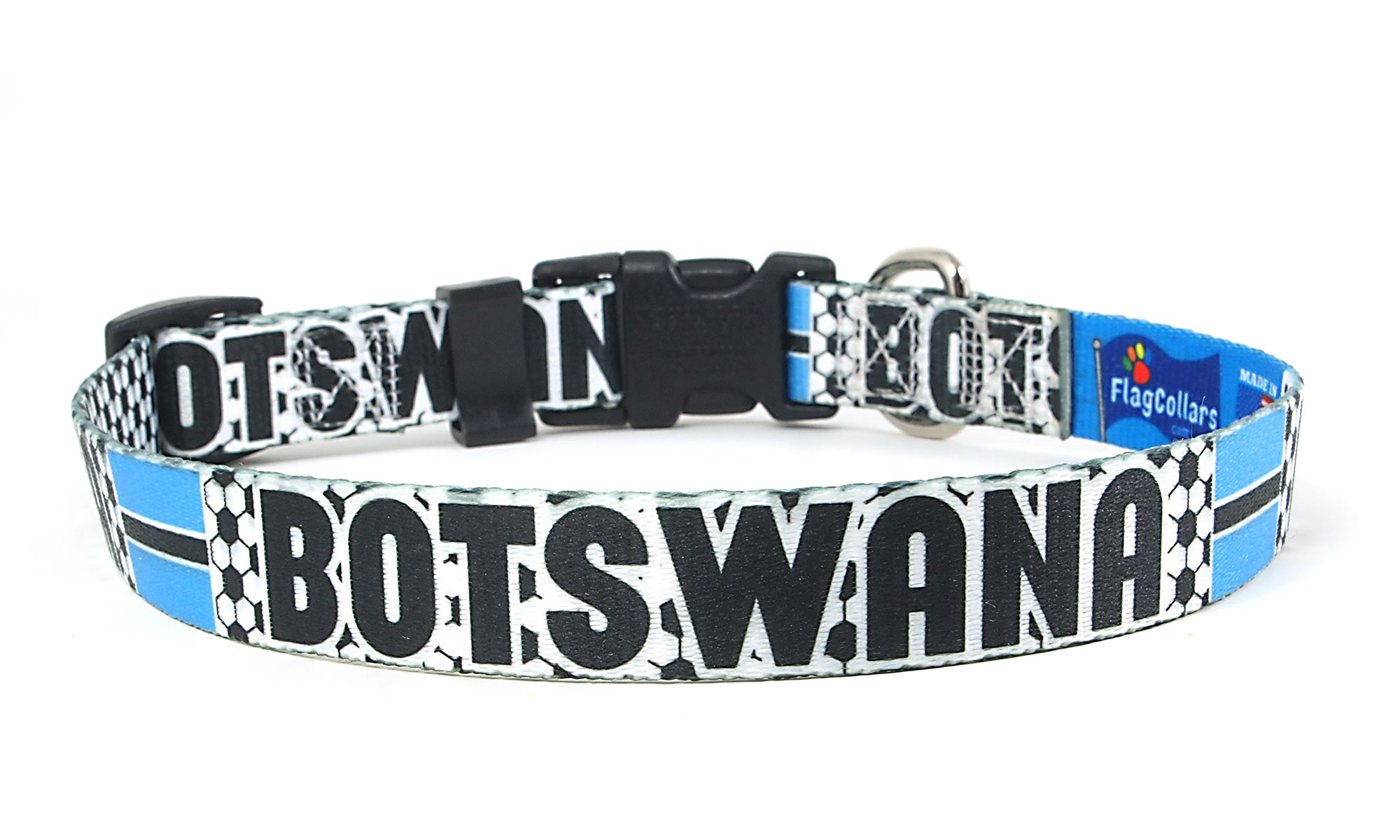 Botswana Dog Collar for Soccer Fans  | Quick Release or Martingale Style