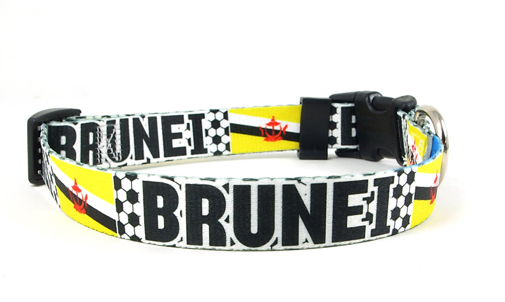 Brunei Dog Collar for Soccer Fans  | Quick Release or Martingale Style