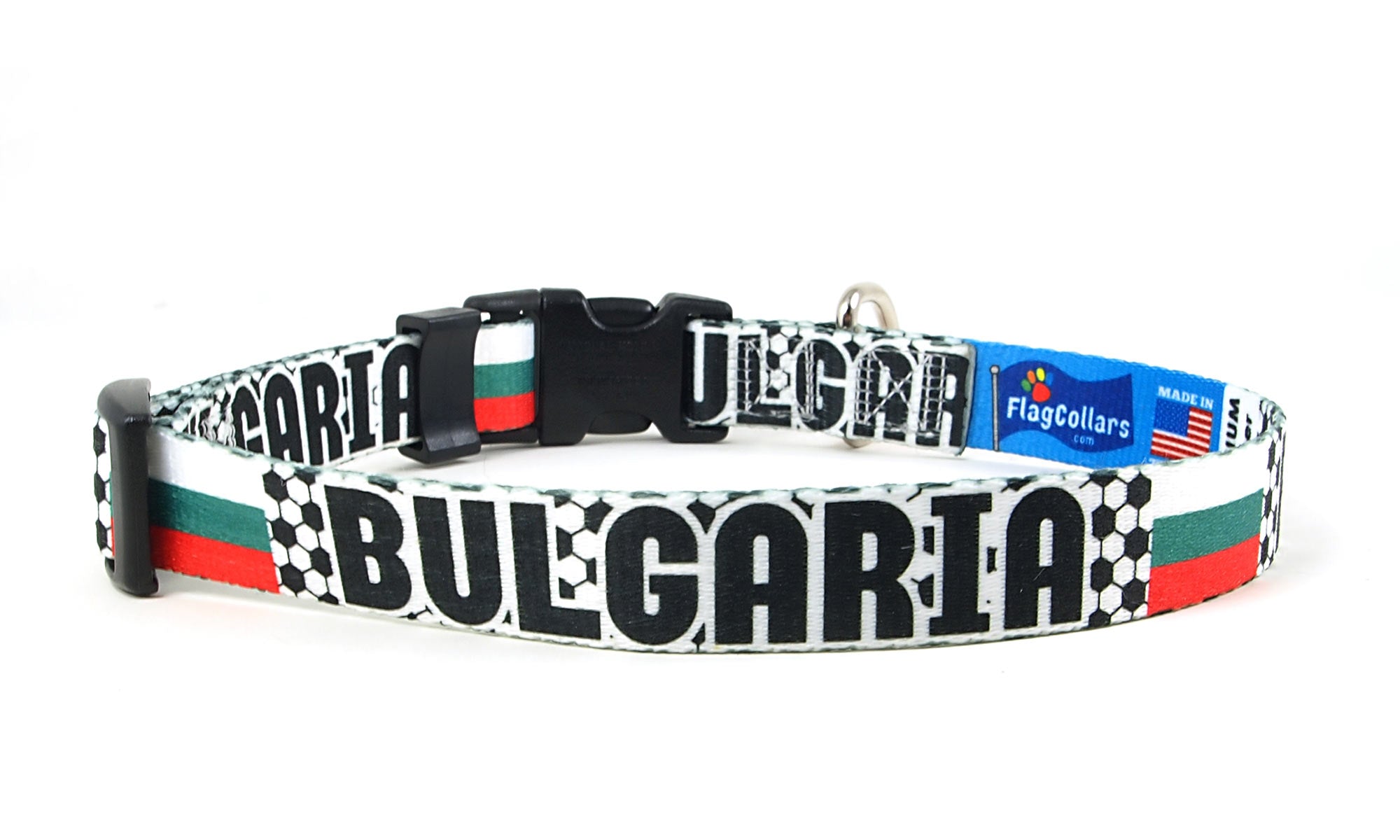 Bulgaria Dog Collar for Soccer Fans  | Quick Release or Martingale Style