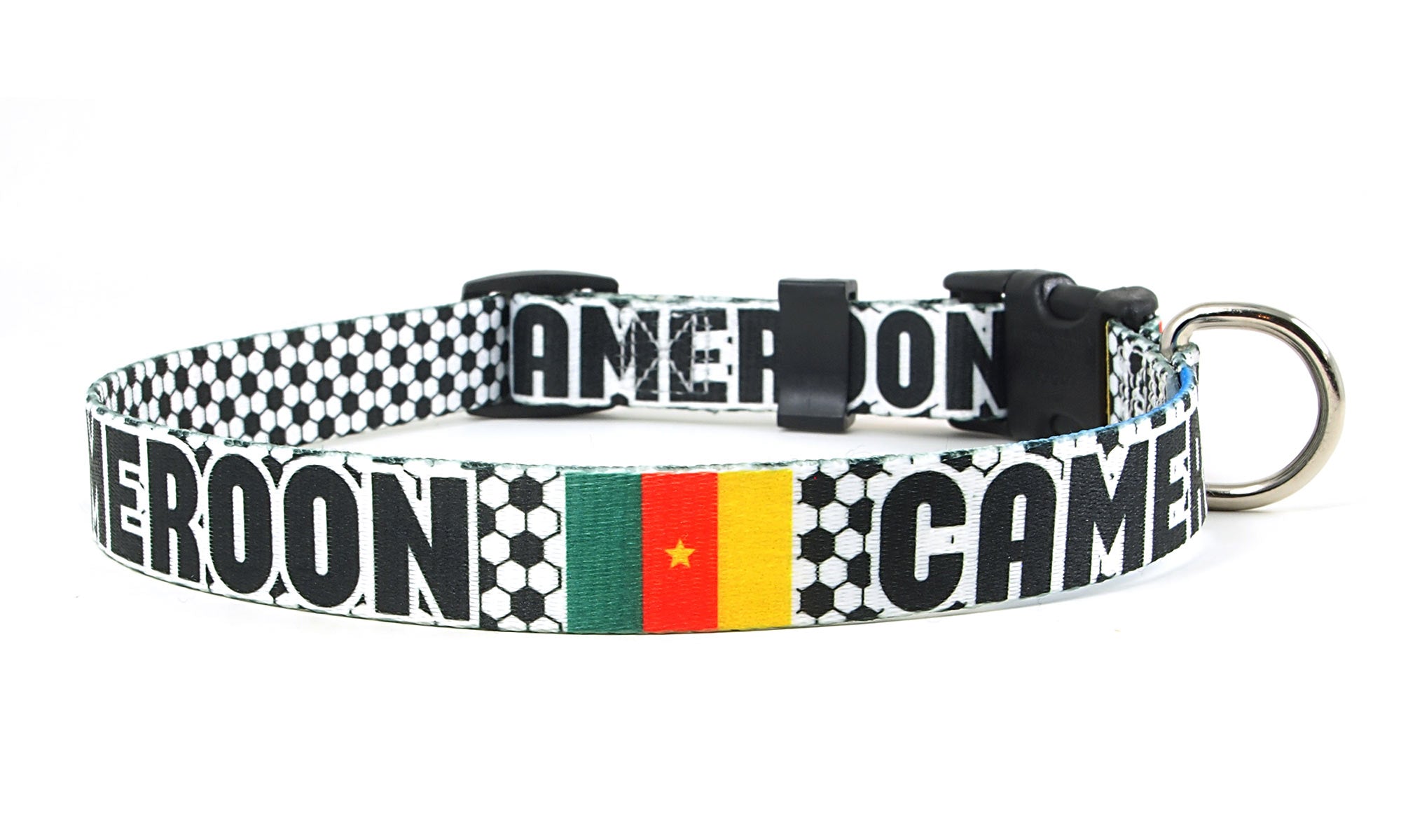 Cameroon Dog Collar for Soccer Fans  | Quick Release or Martingale Style