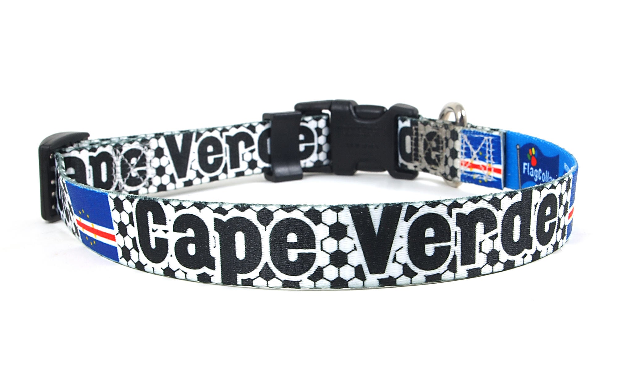 Cape Verde Dog Collar for Soccer Fans  | Quick Release or Martingale Style