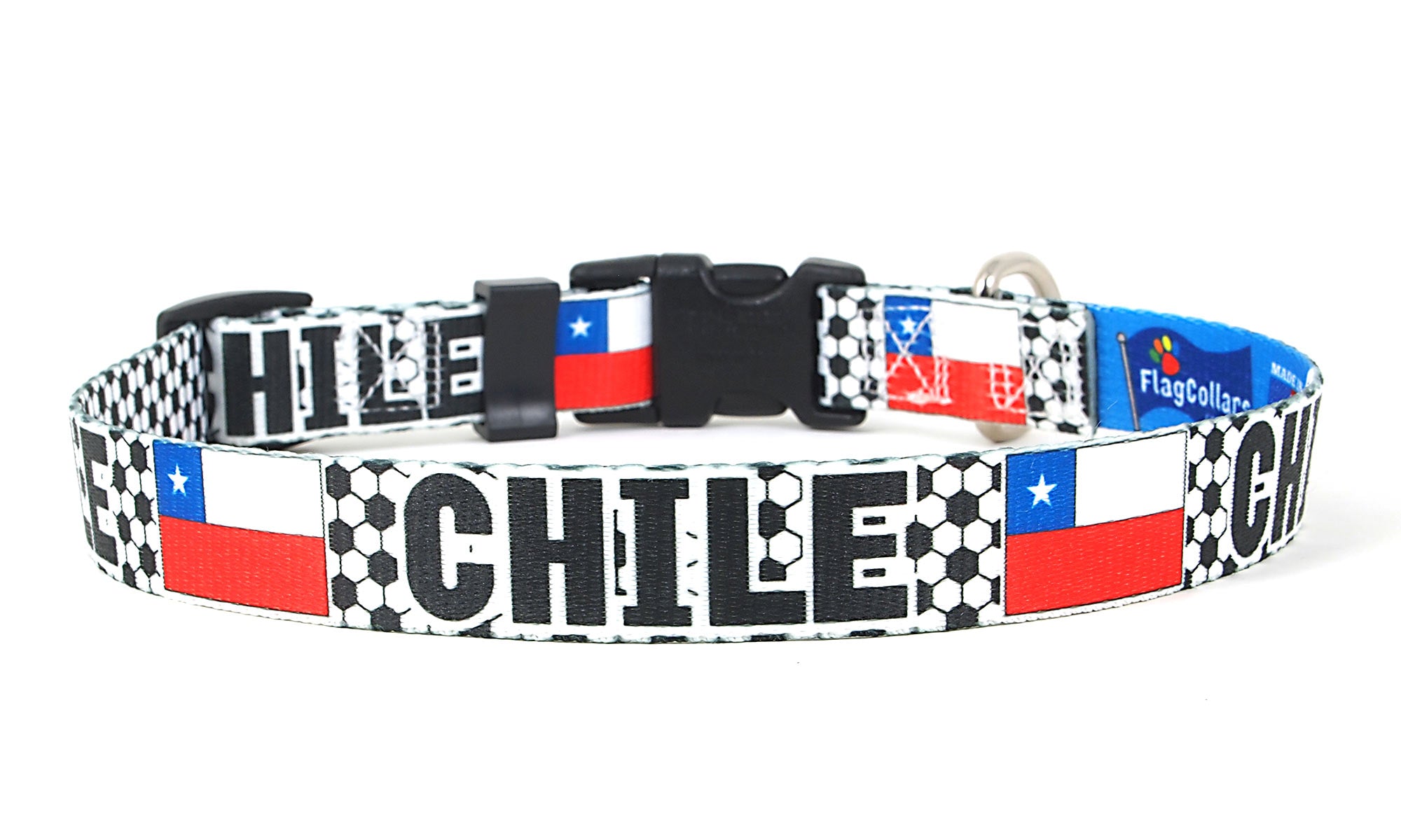 Chile Dog Collar for Soccer Fans  | Quick Release or Martingale Style