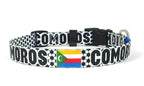 Comoros Dog Collar for Soccer Fans  | Quick Release or Martingale Style