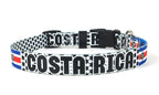 Costa Rica Dog Collar for Soccer Fans  | Quick Release or Martingale Style