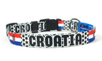 Croatia Dog Collar for Soccer Fans  | Quick Release or Martingale Style