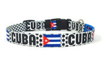 Cuba Dog Collar for Soccer Fans  | Quick Release or Martingale Style