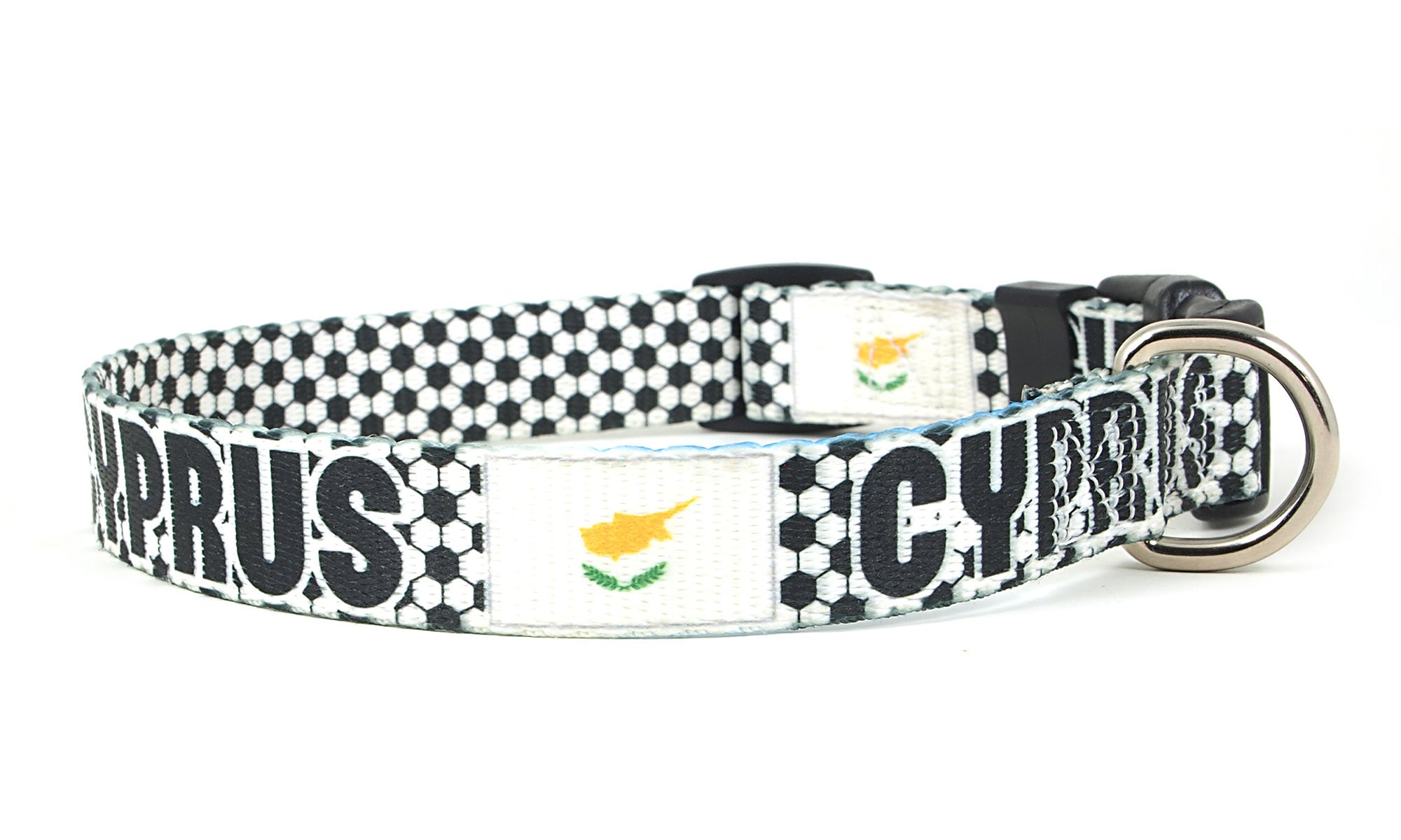 Cyprus Dog Collar for Soccer Fans  | Quick Release or Martingale Style
