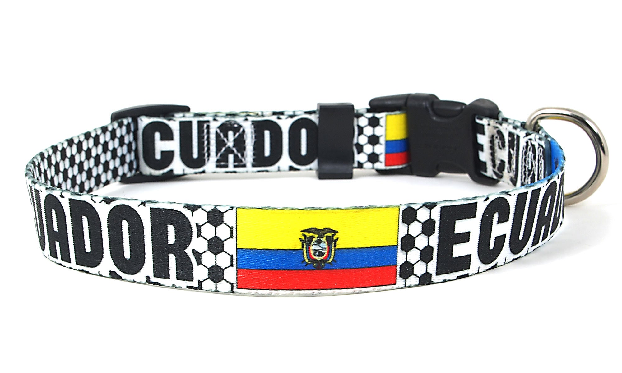 Ecuador Dog Collar for Soccer Fans  | Quick Release or Martingale Style