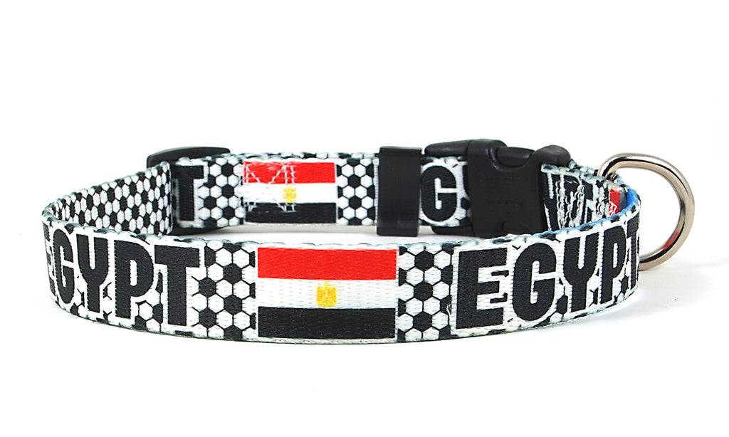 Egypt Dog Collar for Soccer Fans  | Quick Release or Martingale Style