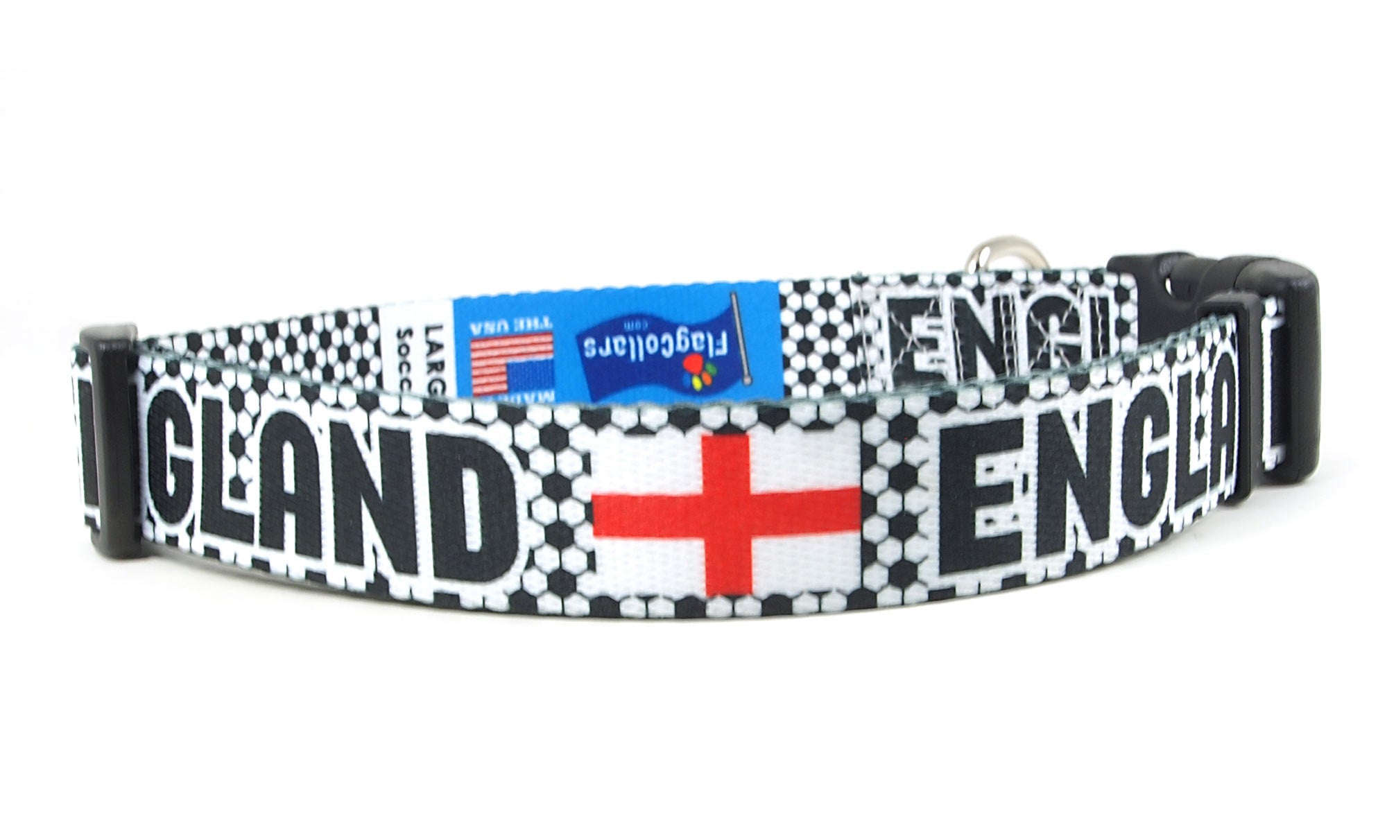 England Dog Collar for Soccer Fans  | Quick Release or Martingale Style