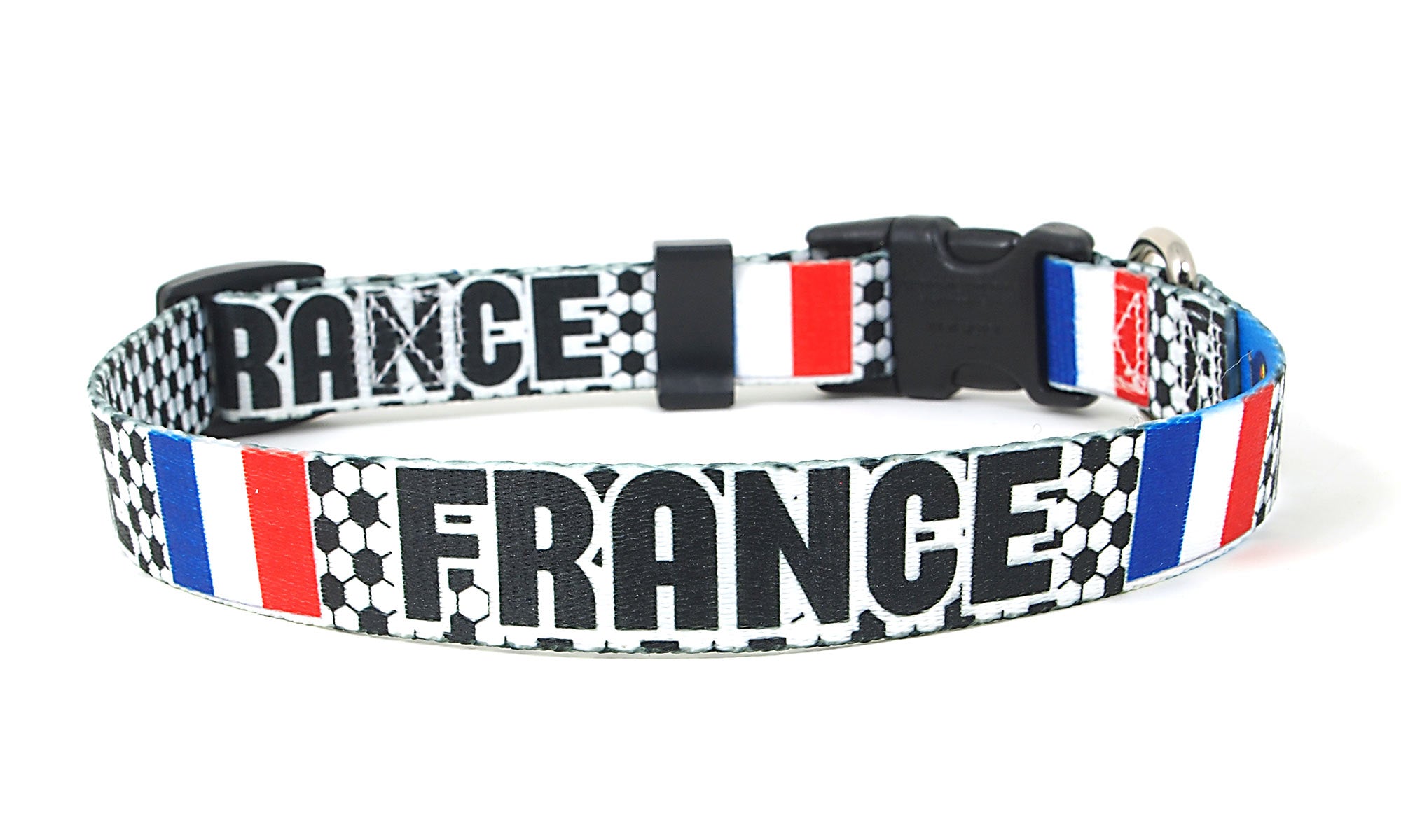 France Dog Collar for Soccer Fans  | Quick Release or Martingale Style