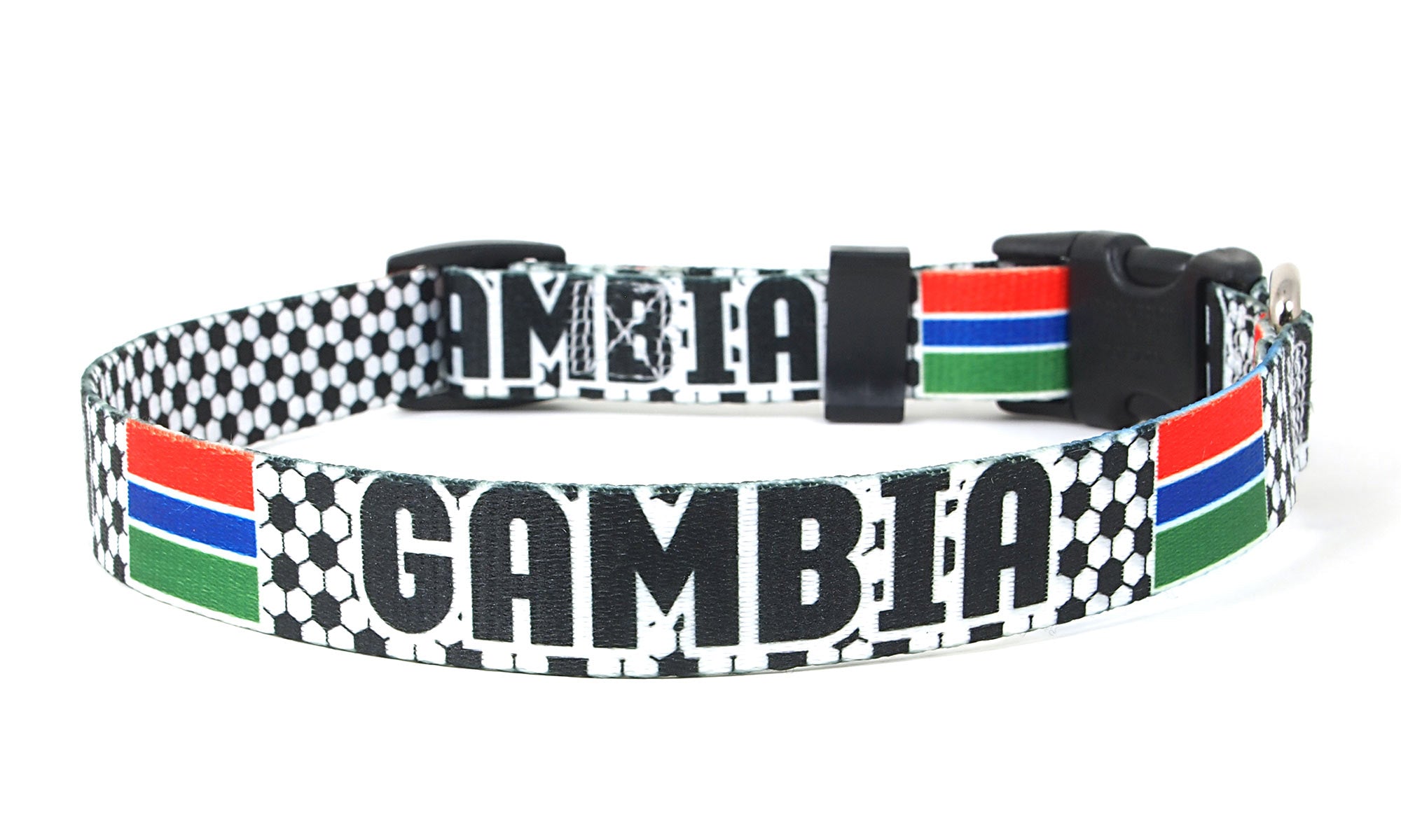 Gambia Dog Collar for Soccer Fans  | Quick-Release or Martingale Style