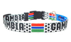 Gambia Dog Collar for Soccer Fans  | Quick-Release or Martingale Style