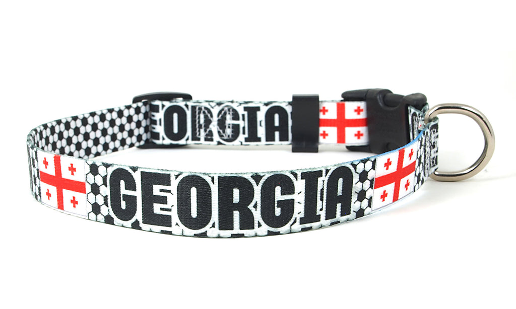Georgia Dog Collar for Soccer Fans  | Quick Release or Martingale Style
