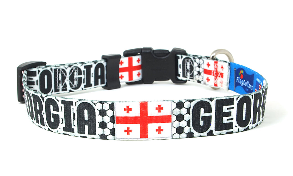 Georgia Dog Collar for Soccer Fans  | Quick Release or Martingale Style