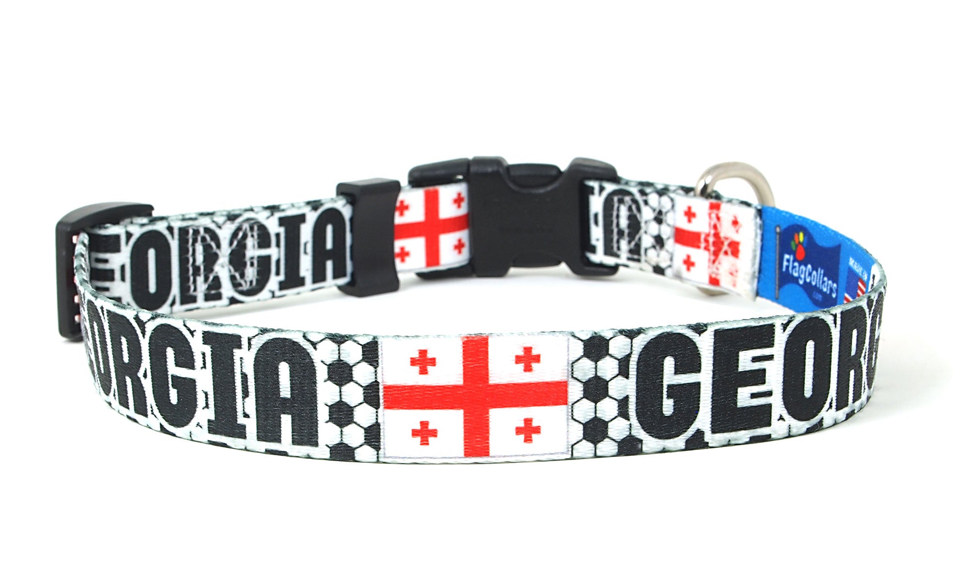 Georgia Dog Collar for Soccer Fans  | Quick Release or Martingale Style