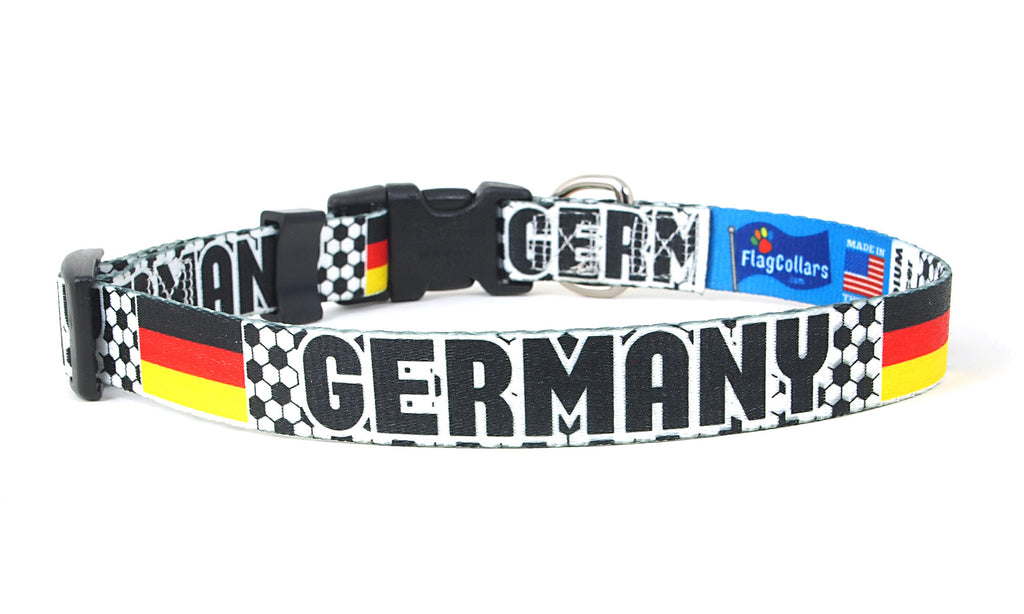 Germany Dog Collar for Soccer Fans  | Quick Release or Martingale Style