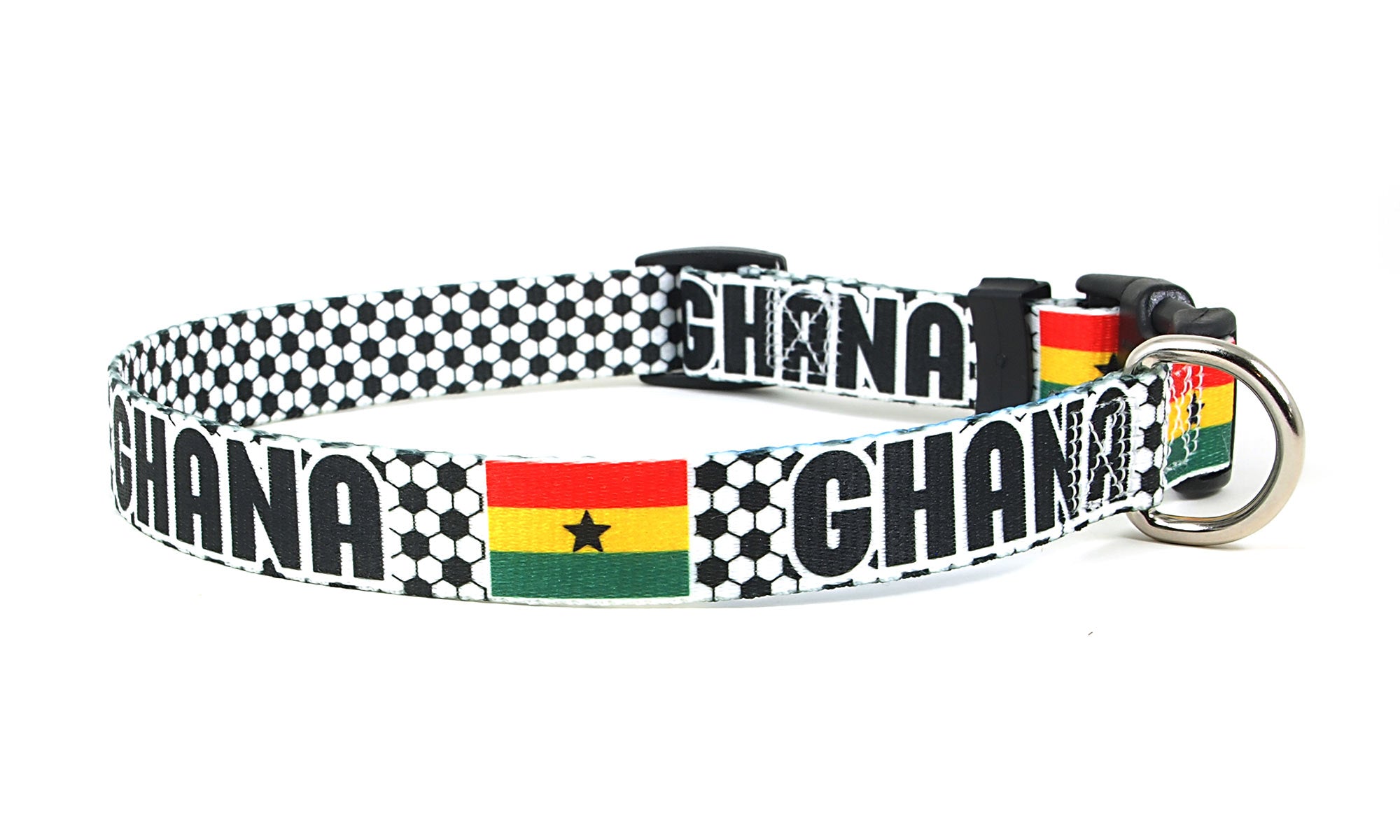 Ghana Dog Collar for Soccer Fans  | Quick Release or Martingale Style