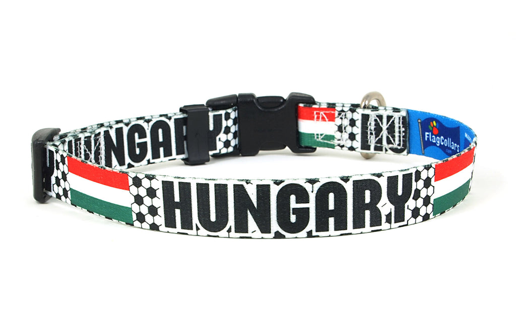Hungary Dog Collar for Soccer Fans  | Quick Release or Martingale Style