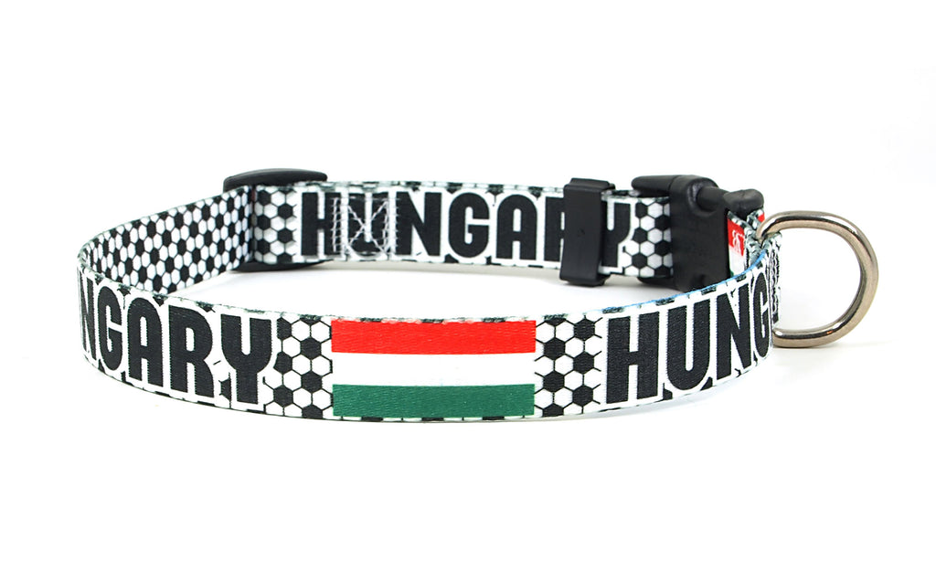 Hungary Dog Collar for Soccer Fans  | Quick Release or Martingale Style