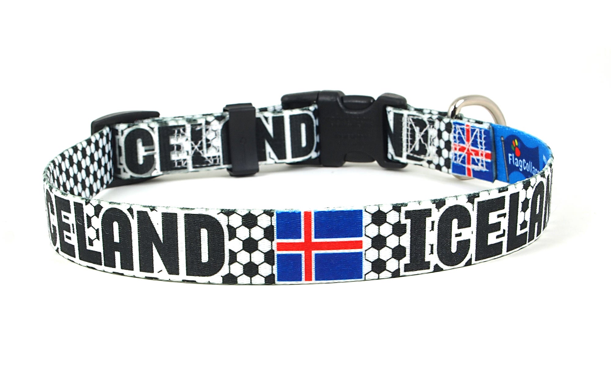 Iceland Dog Collar for Soccer Fans  | Quick Release or Martingale Style
