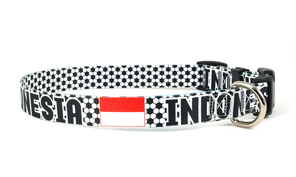 Indonesia Dog Collar for Soccer Fans  | Quick Release or Martingale Style