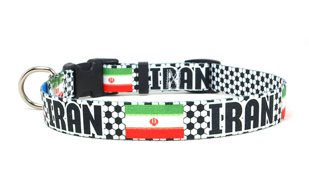 Iran Dog Collar for Soccer Fans  | Quick Release or Martingale Style