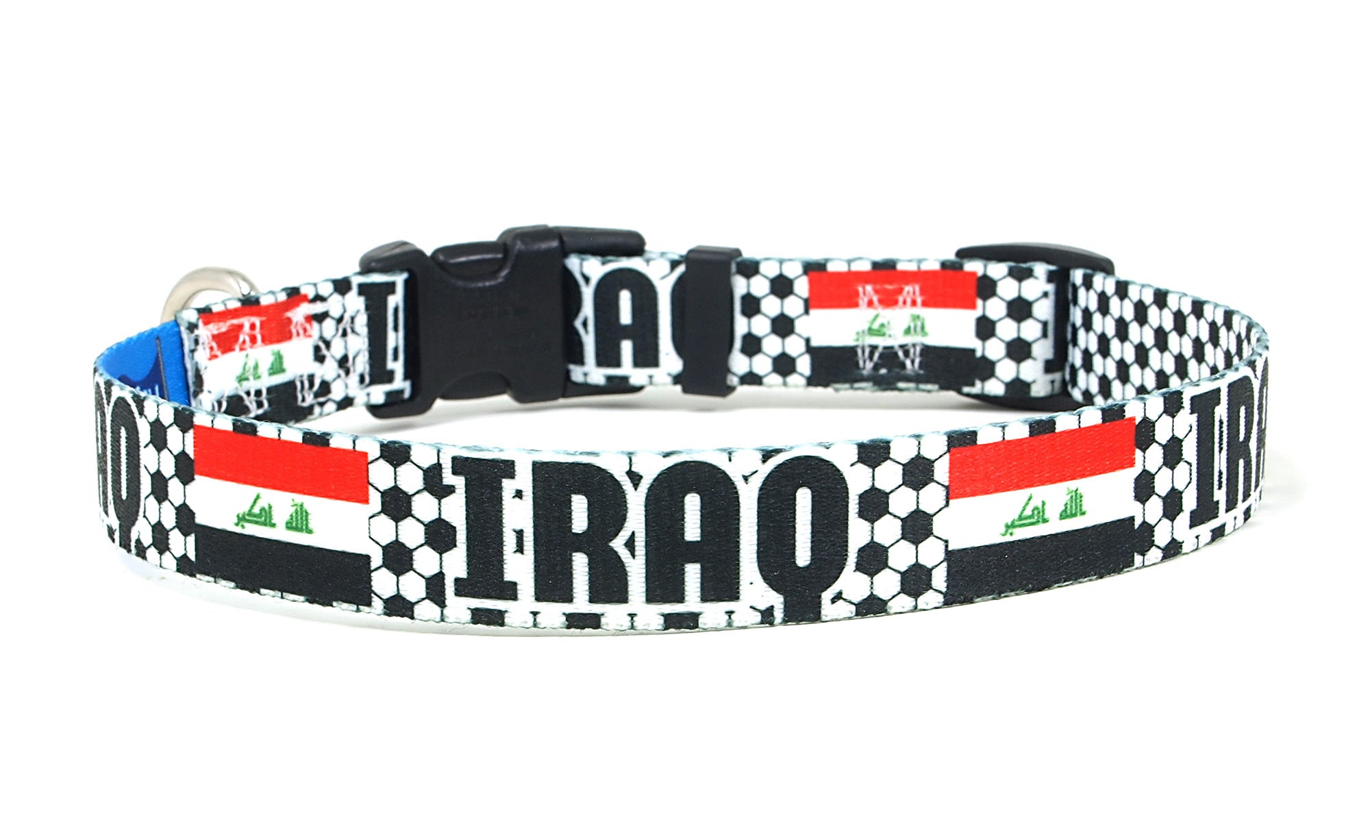 Iraq Dog Collar for Soccer Fans  | Quick Release or Martingale Style