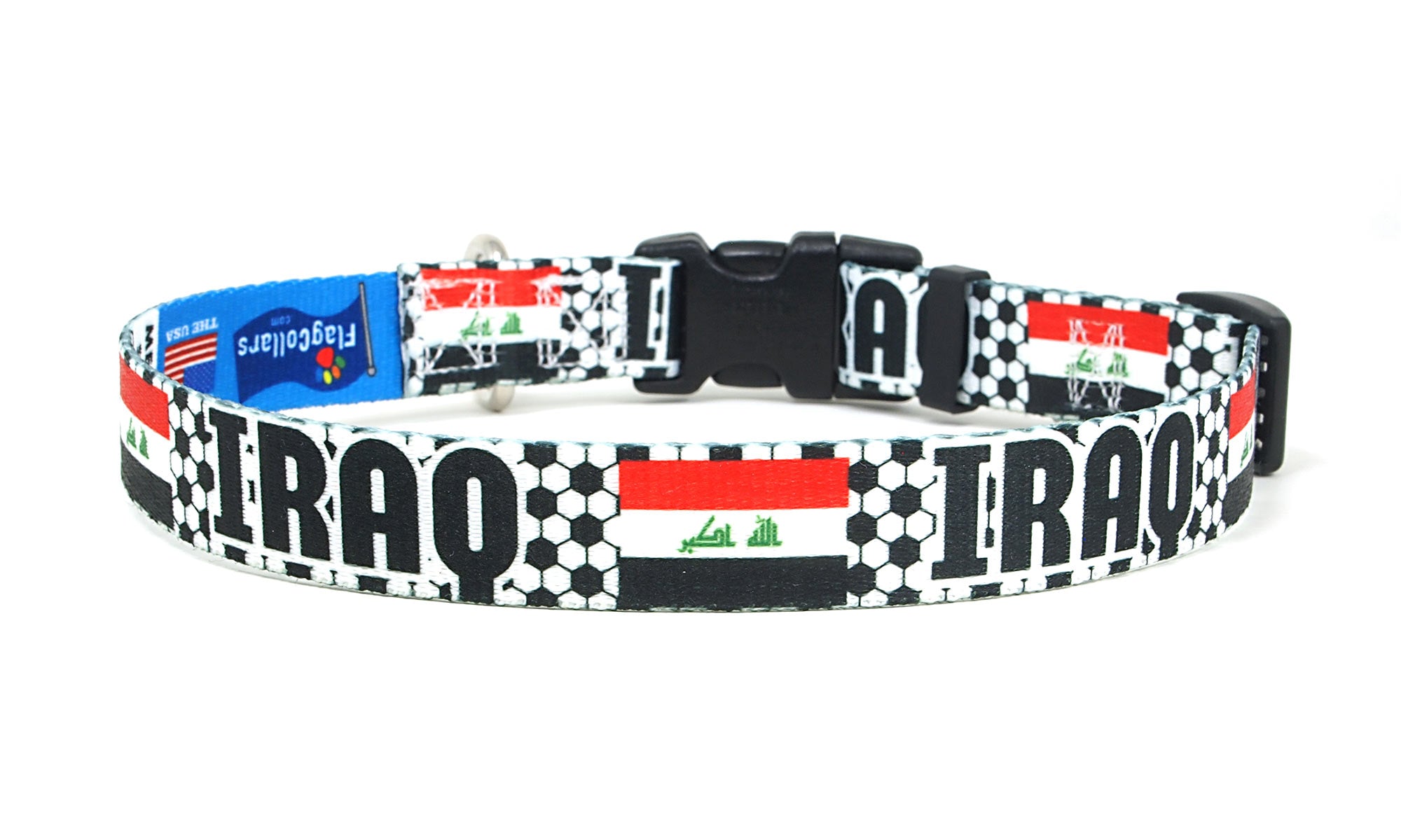 Iraq Dog Collar for Soccer Fans  | Quick Release or Martingale Style