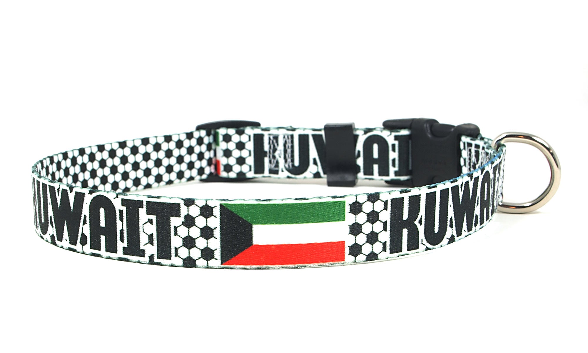 Kuwait Dog Collar for Soccer Fans  | Quick Release or Martingale Style
