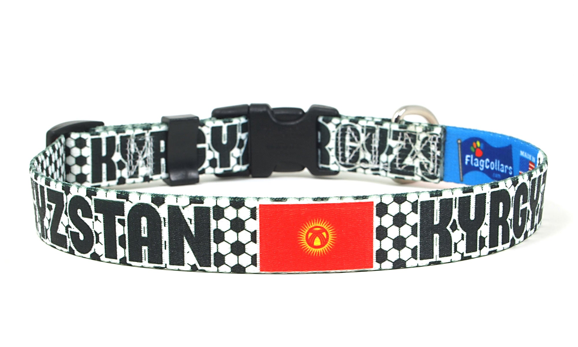 Kyrgyzstan Dog Collar for Soccer Fans  | Quick Release or Martingale Style