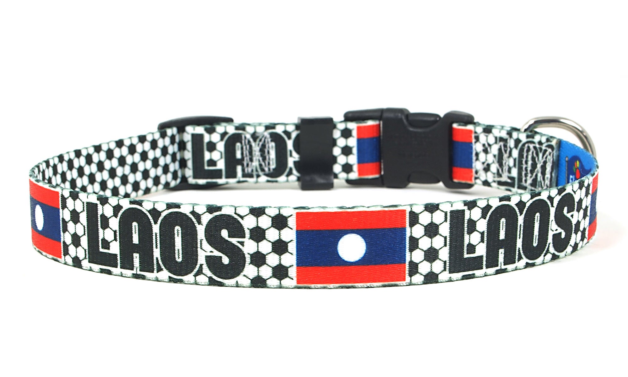 Laos Dog Collar for Soccer Fans  | Quick Release or Martingale Style