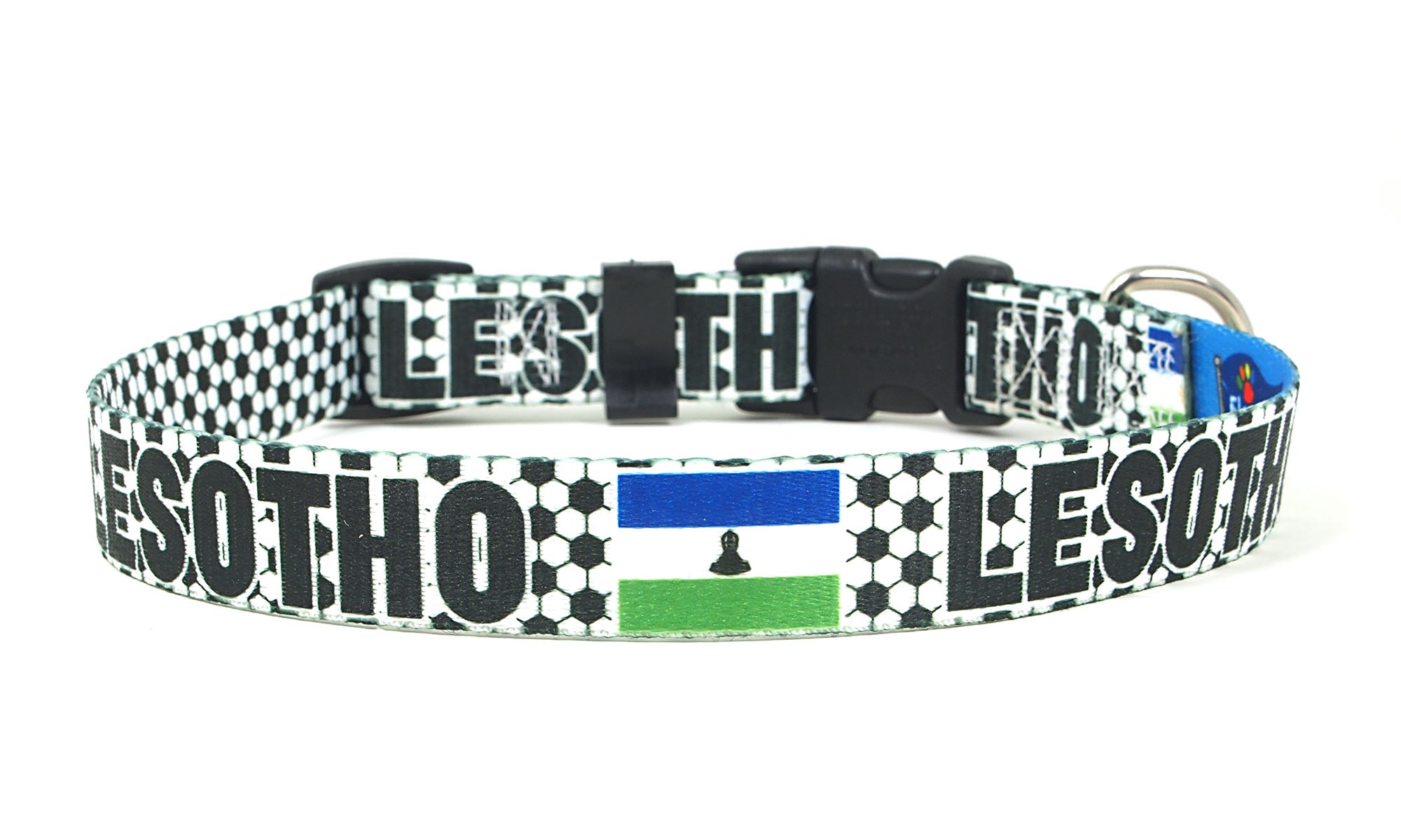 Lesotho Dog Collar for Soccer Fans  | Quick Release or Martingale Style