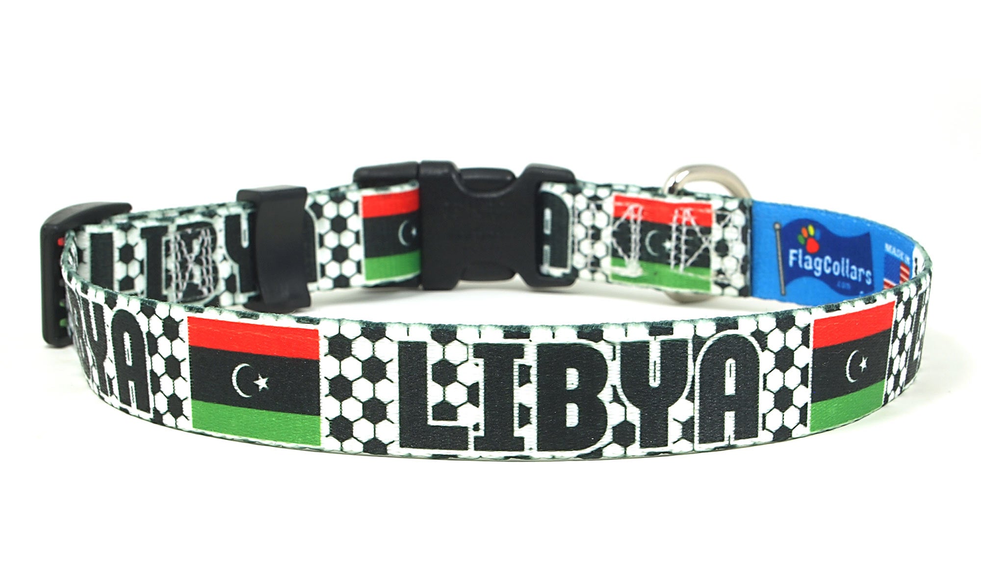 Libya Dog Collar for Soccer Fans  | Quick Release or Martingale Style