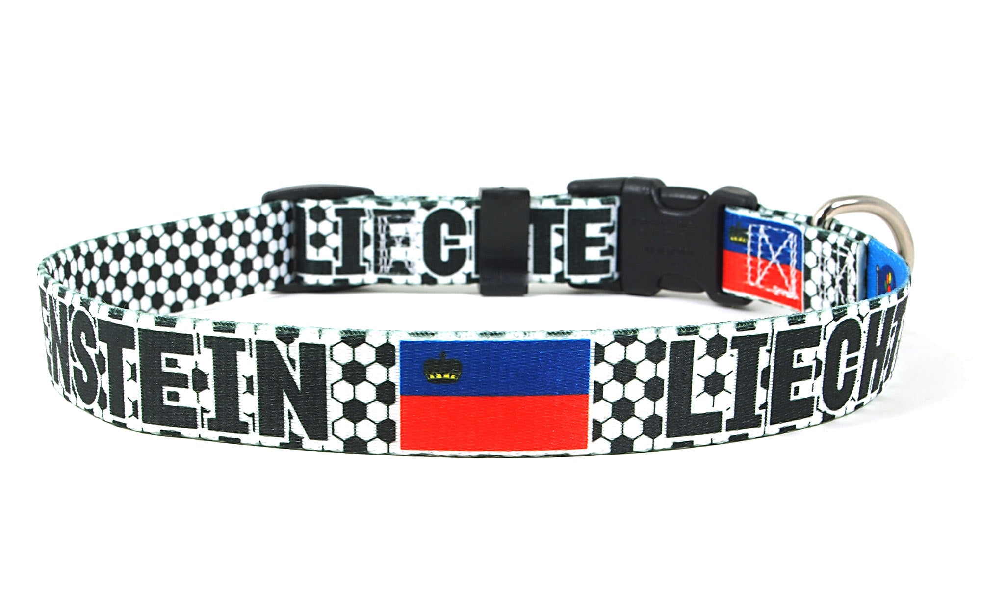 Liechtenstein Dog Collar for Soccer Fans  | Quick Release or Martingale Style