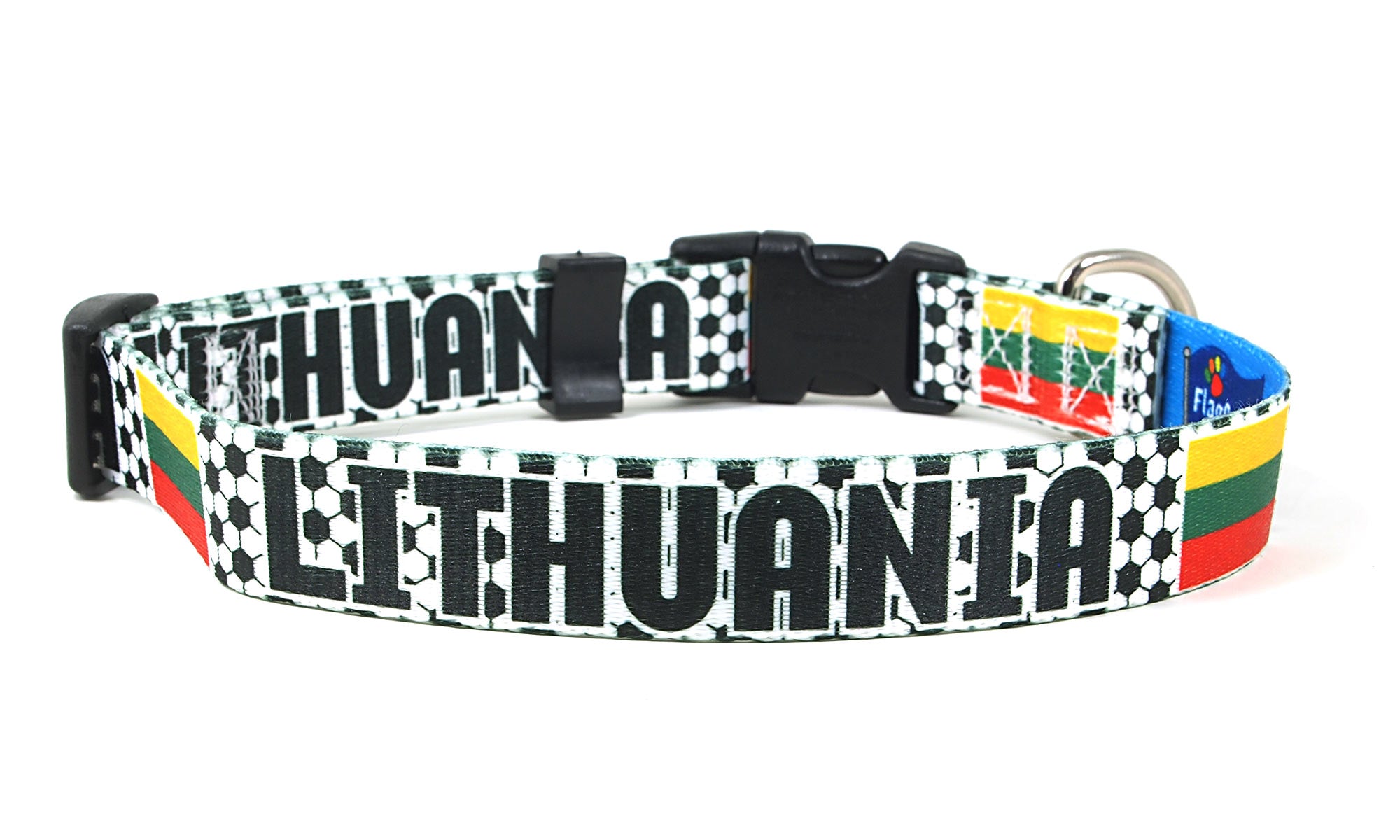 Lithuania Dog Collar for Soccer Fans  | Quick Release or Martingale Style